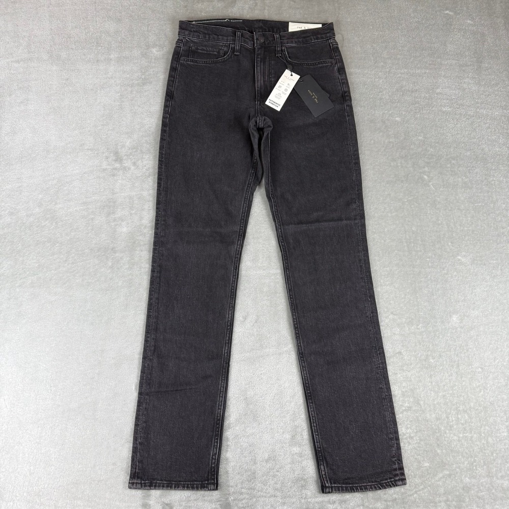 Rag & Bone Fit 2 Authentic Stretch Jeans Mens 28x32 Washed Black $195 New NWT